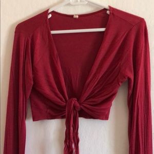 Longsleeve tie top